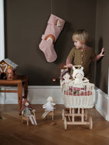 Božična nogavica Mavrica Fabelab Christmas Stocking Embroidered Rainbow