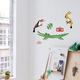 Stenska nalepka Makii Džungla L - Krokodil Ed (45 x 30 cm)