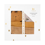 Darilni set ob rojstvu dojenčka z ninico, treta in povijalno pleničko Fabelab Newborn Baby Gift Box - Bee