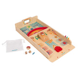 Lesena-namizna-otroška-družabna-igra-Leteči-ploščki-Janod-Wooden-Retro-paddles-game