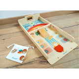Lesena-namizna-otroška-družabna-igra-Leteči-ploščki-Janod-Wooden-Retro-paddles-game