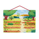 Lesena tabla s 70 magnetki Vrt Janod My Magnetic Garden
