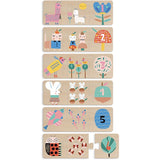 Leseni puzzli Mamica in mladiček Vilac x Suzy Ultman - Mom & Baby Trio Puzzles