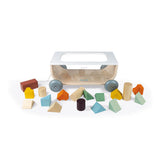 Lesen voziček s kockami Janod Sweet Cocoon Cart With Blocks