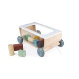 Lesen voziček s kockami Janod Sweet Cocoon Cart With Blocks