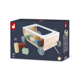 Lesen voziček s kockami Janod Sweet Cocoon Cart With Blocks