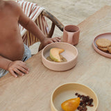 Otroški-3-delni-jedilni-set-iz-silikona-Liewood-Andie-Junior-Set - Rose-Multi-Mix