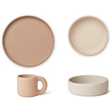 Otroški-3-delni-jedilni-set-iz-silikona-Liewood-Andie-Junior-Set - Rose-Multi-Mix
