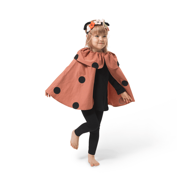 Otroški pustni kostum Pikapolonica Fabelab Dress-up Ladybug set