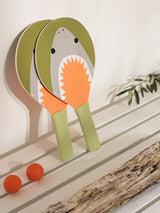 Otroški komplet loparjev za tenis na plaži Sunnylife Kids Mini Beach Bats - Shark Attack