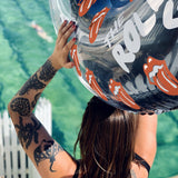 Napihljiv plavalni obroč za vodo Sunnylife Pool Ring - Rolling Stones Black