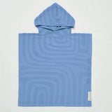 Otroški-kopalni-pončo-s-kapuco-Sunnylife-Kids-Terry-Beach-Hooded -Towel - Surf-Blue