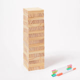 Lesena-druzabna-igra-s-flomastri-za-personalizacijo-Sunnylife-Colour-In-Jumbling-Tower-Set-Majorelle