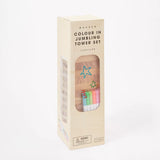 Lesena-druzabna-igra-s-flomastri-za-personalizacijo-Sunnylife-Colour-In-Jumbling-Tower-Set-Majorelle