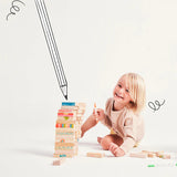 Lesena-druzabna-igra-s-flomastri-za-personalizacijo-Sunnylife-Colour-In-Jumbling-Tower-Set-Majorelle