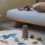 Silikonska-natikanka-za-igro-z-vodo-Liewood-Zuzu-Stacking-Cups - Almond Multi-Mix