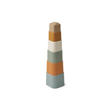 Silikonska-natikanka-za-igro-z-vodo-Liewood-Zuzu-Stacking-Cups - Almond Multi-Mix