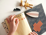 Ustvarjalna knjižica za izdelovanje iz papirja Počitnice na morju Fabelab Mini Makers - Lucky Ocean Paper Activity Booklet
