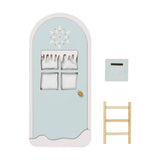 Vrata za božičkovega palčka Fabelab Elf Door - Winterwonderland Foggy Blue