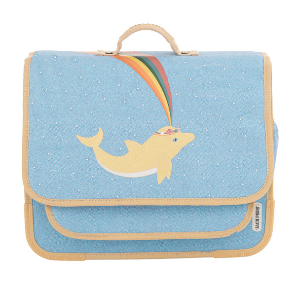 Pal23506-front-Otroska-solska-torba-Schoolbag-Paris-Large-Jack-Piers-dolphin