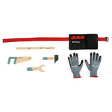 Delovni pas z lesenim orodjem Janod DIY Brico tool belt with wooden tools and gloves