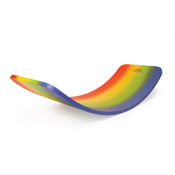 Lesena ravnotežna deska Kinderfeets Kinderboard - Rainbow