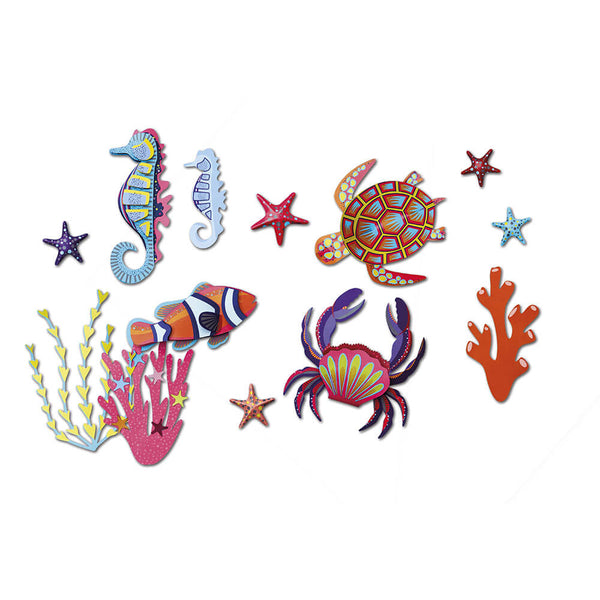 Kreativni set za izdelovanje tridimenzionalnih morskih živalic Janod 4 Marine Animals 3D Paper To Make