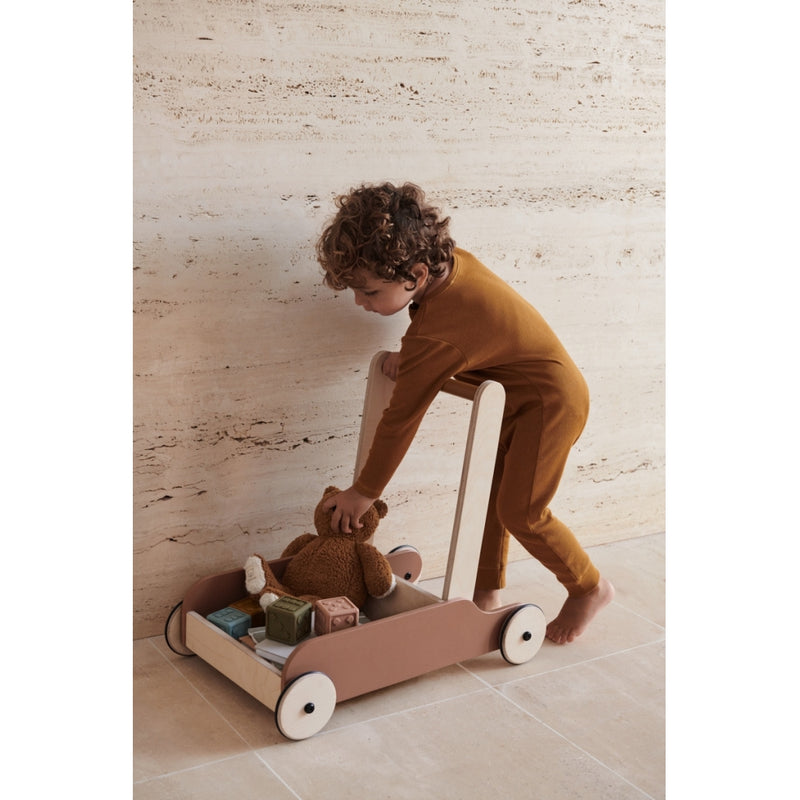 Lesen voziček za igrače in urjenje hoje Liewood Bonnie push cart - Tuscany Rose/Golden Caramel mix