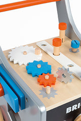 Lesen voziček za potiskanje z delovno mizo Janod Brico Kids Magnetic Diy Trolley Wood