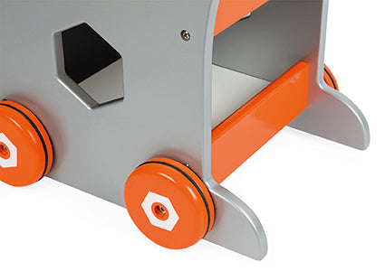 Lesen voziček za potiskanje z delovno mizo Janod Brico Kids Magnetic Diy Trolley Wood
