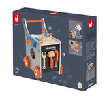 Lesen voziček za potiskanje z delovno mizo Janod Brico Kids Magnetic Diy Trolley Wood