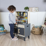 Lesena otroška kuhinja Janod Big Mosaic Kitchen - 6 delni komplet kuhinjskih pripomočkov