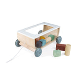 Lesen voziček s kockami Janod Sweet Cocoon Cart With Blocks