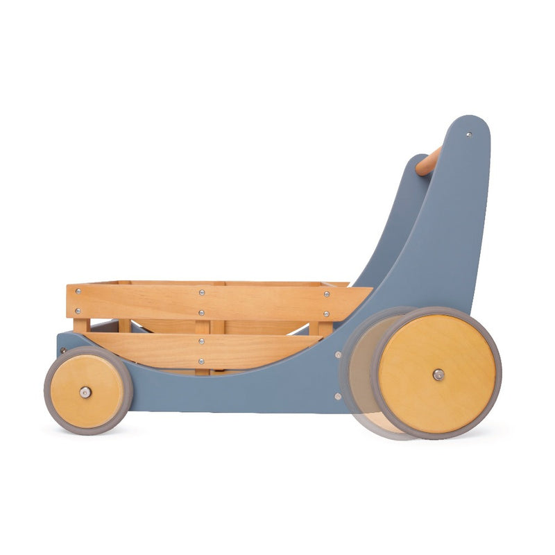Lesen voziček za lutke in urjenje hoje Kinderfeets Cargo Walker - Slate Blue