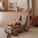 Lesen voziček za lutke in urjenje hoje Kinderfeets Cargo Walker - Slate Blue