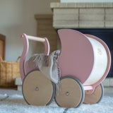 Lesen voziček za lutke in urjenje hoje Kinderfeets Pram Walker - Rose