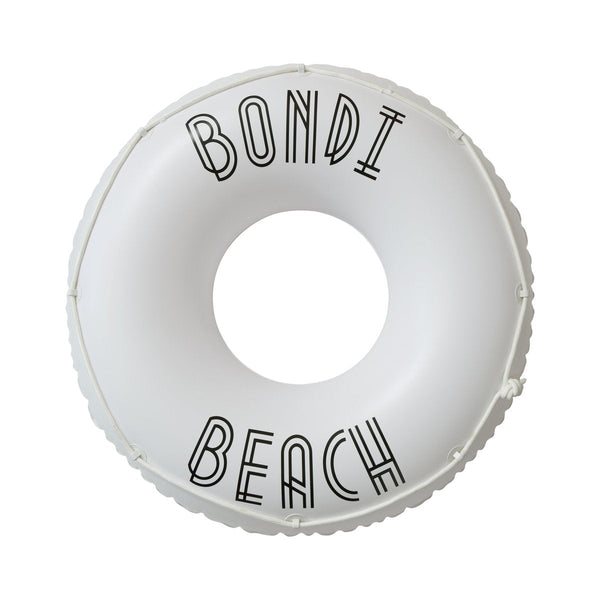 Napihljiv plavalni obroč za vodo Sunnylife Pool Ring Bondi - White