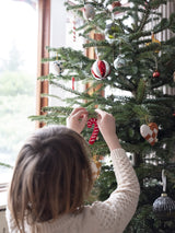Okraski za božično novoletno jelko Sladkorne palčke Fabelab Christmas Ornaments Embroidered Candycane