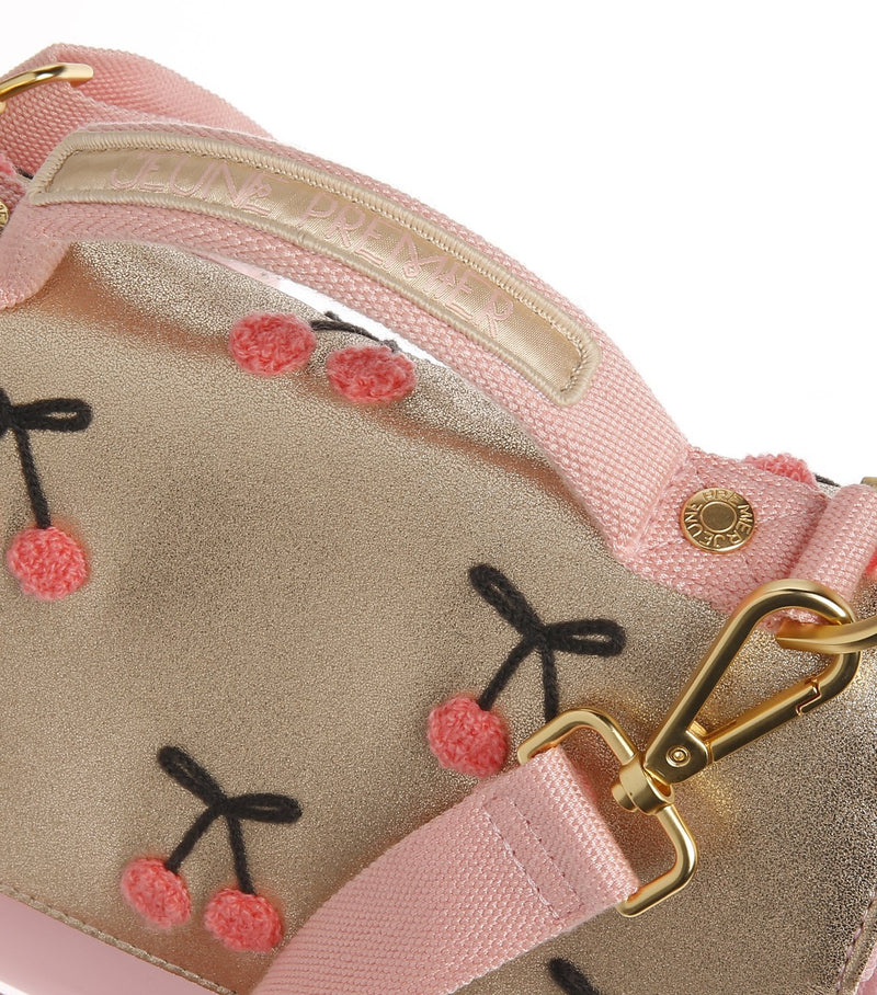 Otroška ramenska torbica Lunch Bag Jeune Premier - Cherry Pompon