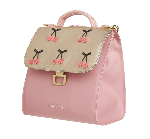 Otroška ramenska torbica Lunch Bag Jeune Premier - Cherry Pompon