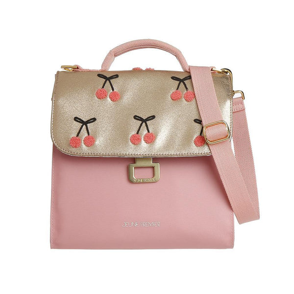 Otroška ramenska torbica Lunch Bag Jeune Premier - Cherry Pompon