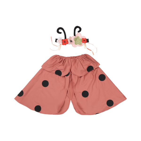 Otroški pustni kostum Pikapolonica Fabelab Dress-up Ladybug set