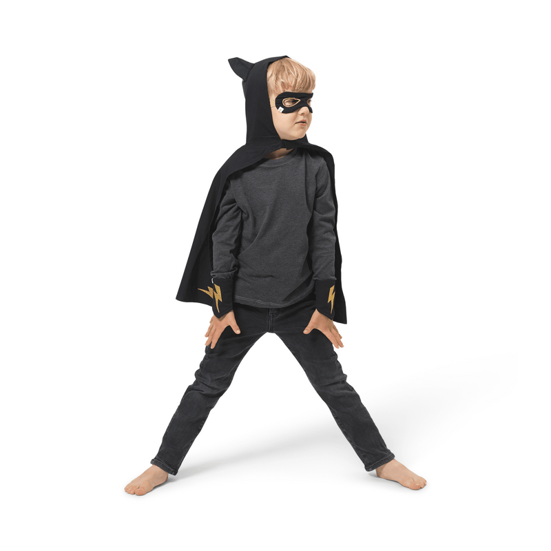 Otroški-pustni-kostum-super-junak-Batman-Fabelab-Dress-up-Superhero-Set - Black