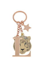Otroški obesek za ključe Jeune Premier Keychain Letter Rose Gold - Tiara Tiger