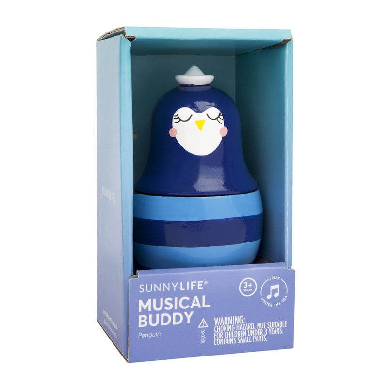 Lesena glasbena igrača Sunnylife Kids Musical Buddy - Penguin