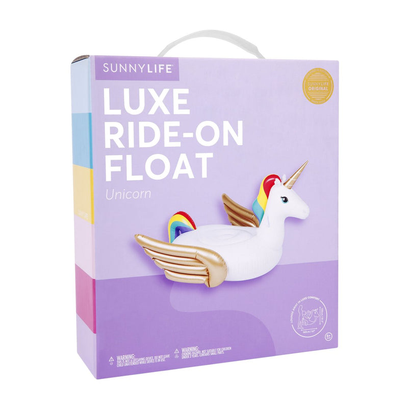 Napihljiva blazina za vodo Samorog Sunnylife Luxe Ride-On Float Unicorn
