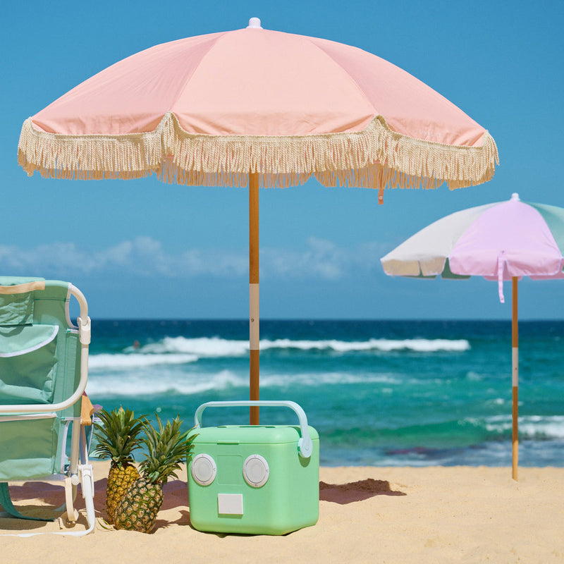 Luksuzni senčnik za plažo Sunnylife Luxe Beach Umbrella - Salmon