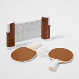 Komplet-loparjev-za-namizni-tenis-z-zložljivo-mrežo-Sunnylife-Play-On-Table-Tennis - Wood-Grain