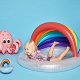 Otroški bazen s strehico Sunnylife Kiddy Pool - Rainbow