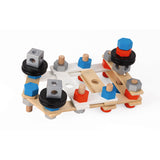 Set lesenih konstukcijskih vijakov Janod Brico Kids Diy Barrel 50 Pieces Wood - 50 kom